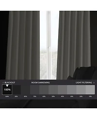 Half Price Drapes Off White Faux Linen Hotel Blackout Curtain