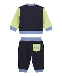 Guess Baby Boys Long-Sleeve Active Zip-Up Sweatshirt and Pant Set