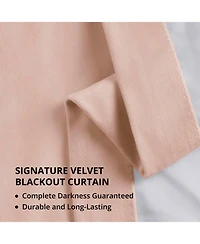 Half Price Drapes Rosey Dawn Signature Velvet Blackout Curtain