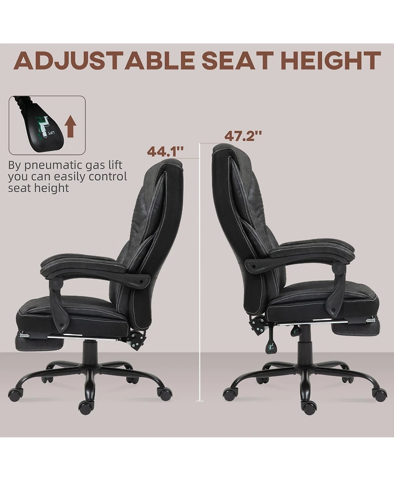 Homcom Executive Office Chair with Footrest and High Back,