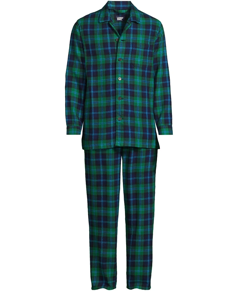 Lands' End Men's Flannel Pajama Set