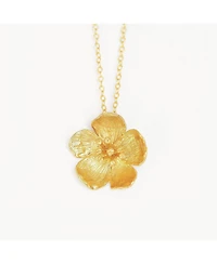 Ottoman Hands Buttercup Flower Pendant Necklace