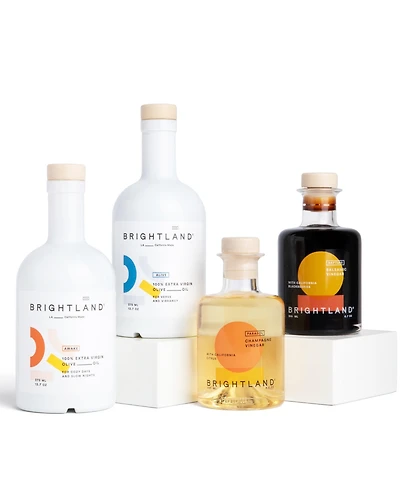 Brightland Essential Flavored Vinegar and Extra Virgin Olive Oil 6-Pc. Gift Set