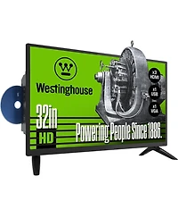 Westinghouse 32" Hd Led Tv with Built-In Dvd Player – Non-Smart Flat Screen, Hdmi & Usb, Compatible with Fire Stick, Roku, Apple Tv, TiVo, Xumo