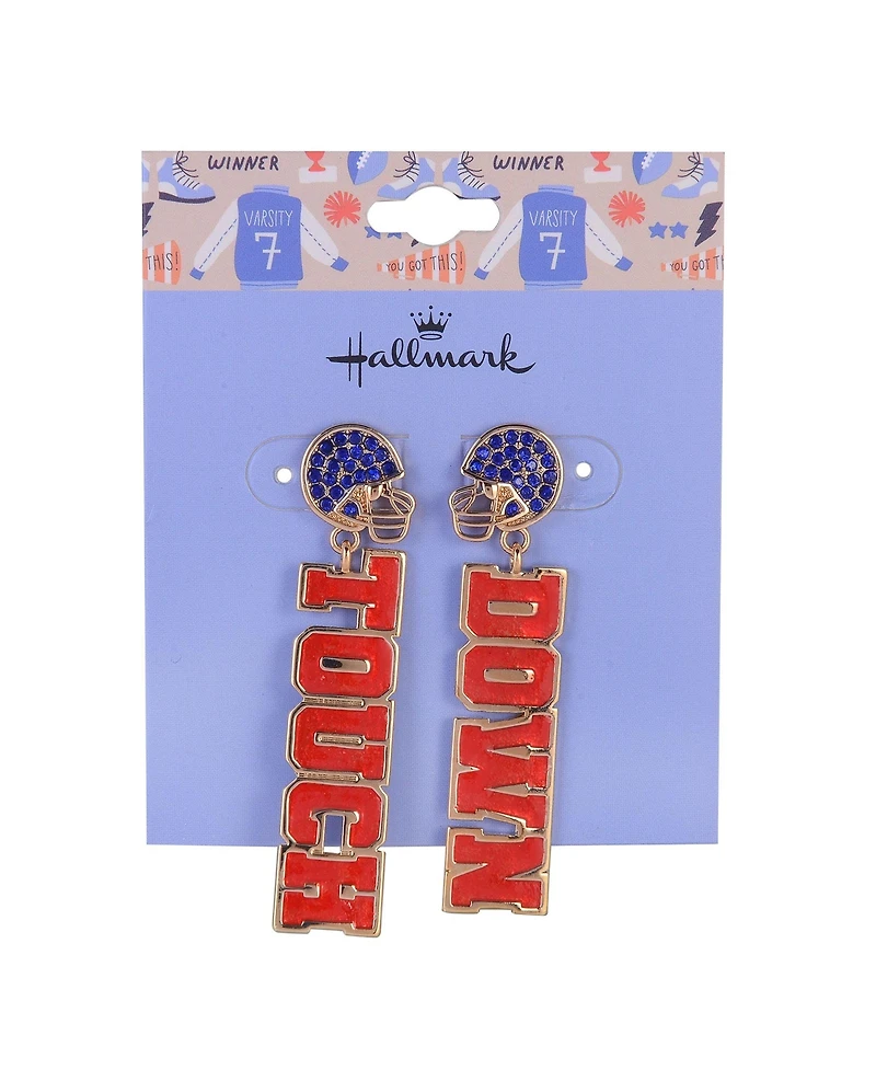 Hallmark Touch Down Football Earrings