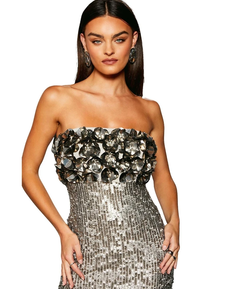 Warehouse Women's Runway Column Midi Dress