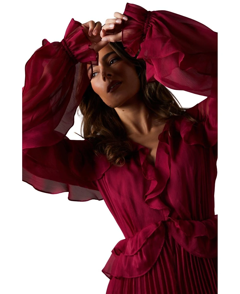 Coast Women's Soft Chiffon Frill Jumpsuit