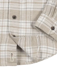 Hope & Henry Toddler Boys Organic Long Sleeve Flannel Shirt with Double Flap Pockets