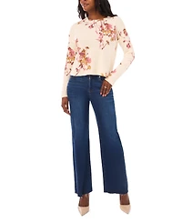 Vince Camuto Women's Electric Bouquets Crewneck Sweater