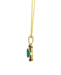 Le Vian Emerald (0.70 ct. t.w.), Chocolate diamonds (0.28 ct. t.w.), and Nude diamonds (0.24 ct. t.w.) Necklace in 14K Honey Gold