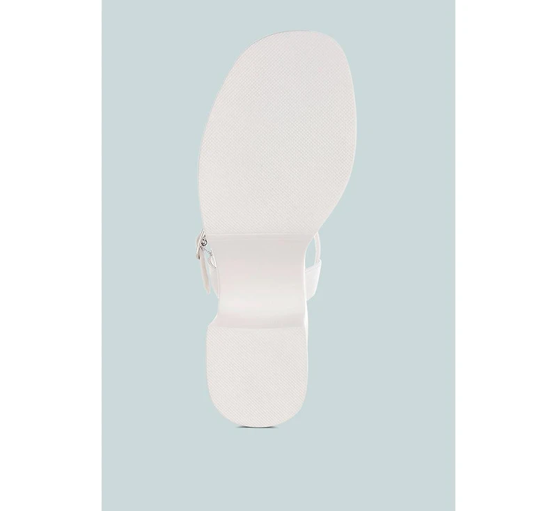 Kolata Faux Leather Pin Buckle Platform Heels