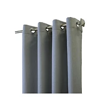 Habitat Margaret Light Filtering Provide Daytime Privacy Woven Textured Pattern Grommet Curtain Panel 52" x 108" Grey