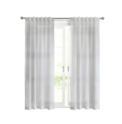Commonwealth Lindsey Back Tab Curtain Panel - 52"x84", White