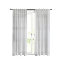 Commonwealth Lindsey Back Tab Curtain Panel - 52"x84", White