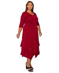 L I V D Plus Shay Handkerchief Hem Dress