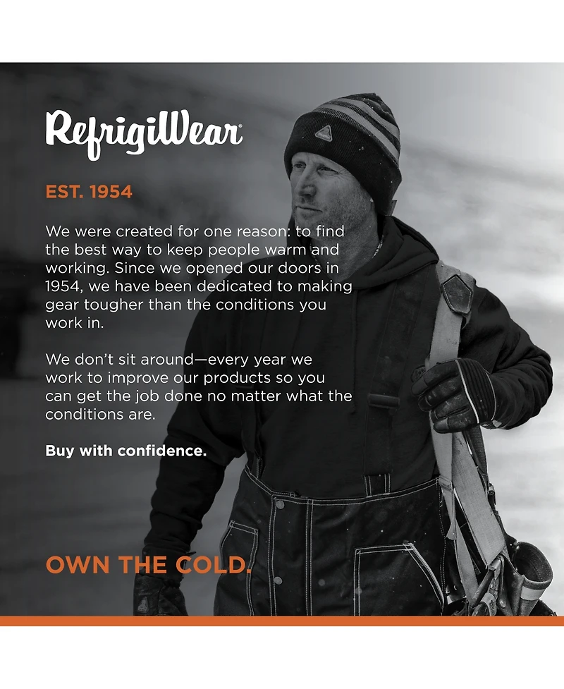 RefrigiWear Men's Fleece Hoodie - Warm Pullover with Kangaroo Pocket