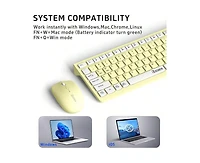 Wireless Keyboard And Mouse Combo - Full - Sized Wireless Keyboard And Adjustable Dpi Mouse, 2.4GHz Receiver for Pc, Desktop, Laptop