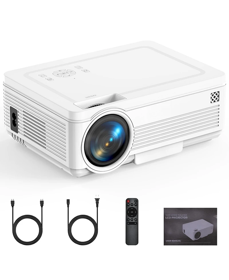 Mini Projector, Full Hd 1080P Support Video Projector, Portable Small Movie Projector