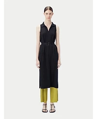 Gobi Cashmere Women's Sleeveless Silk Cashmere Polo Dress