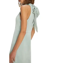 Oasis Women's Satin Halter Neck Midi Bridesmaid Dress