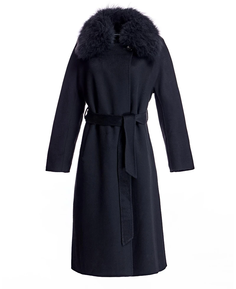 Julia & Stella by Maximilian Women's Fur-Trimmed Cashmere Coat