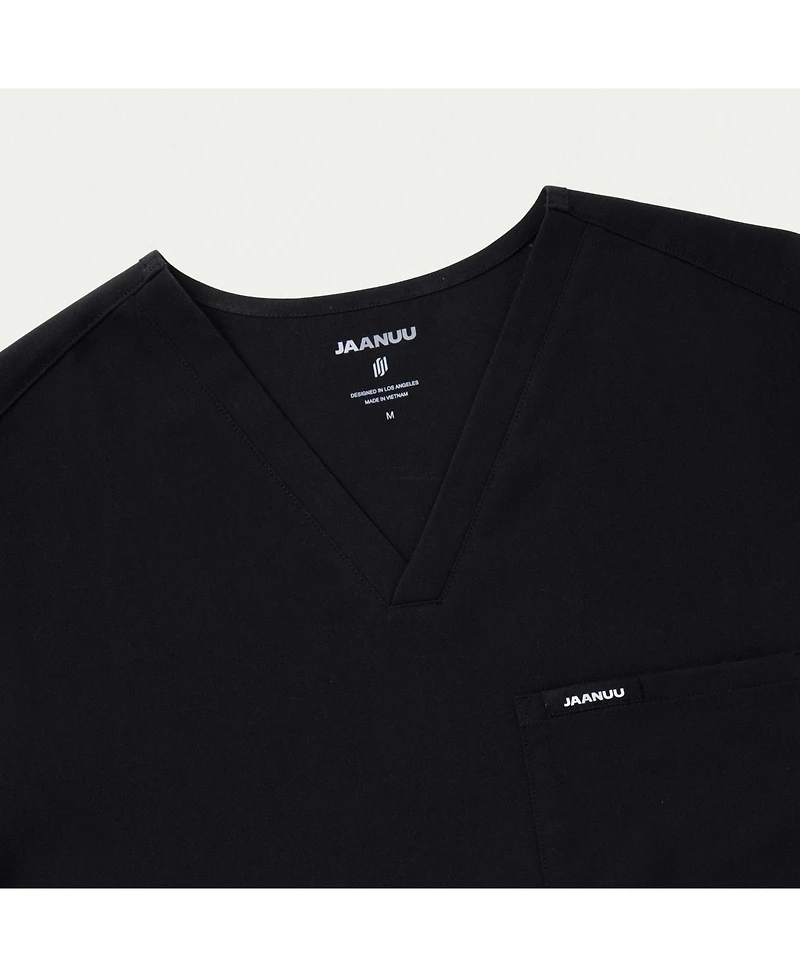 Jaanuu Holmes Men's 1-Pocket Classic V-Neck Scrub Top