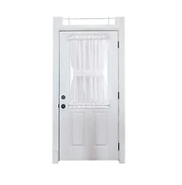 Ellis Stacey 1.5" Rod Pocket High Quality Fabric Solid Color Door Panel White