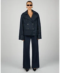 WeWoreWhat Women's Moto Wool Jacket