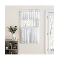 Ellis Classic Tailored Design in a Perma Press Fabric 3" Rod Pocket Tailored Valance 86"x15" White