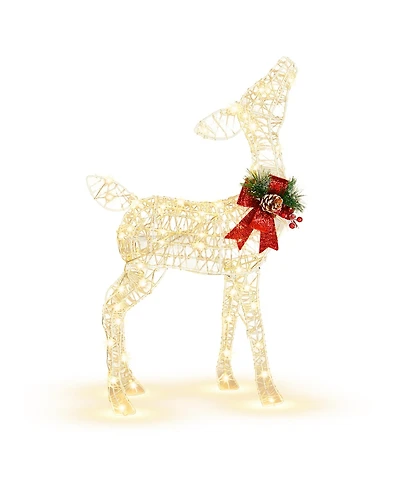 Lighted Christmas Reindeer w/ 50 Led Lights Outdoor Yard Christmas Decorations