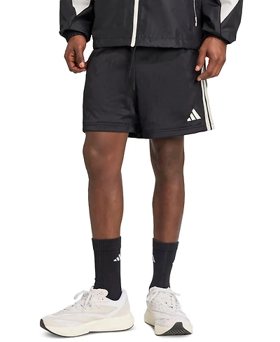 adidas Men's Stadium 3-Stripes Jacquard Sportswear Drawstring Shorts