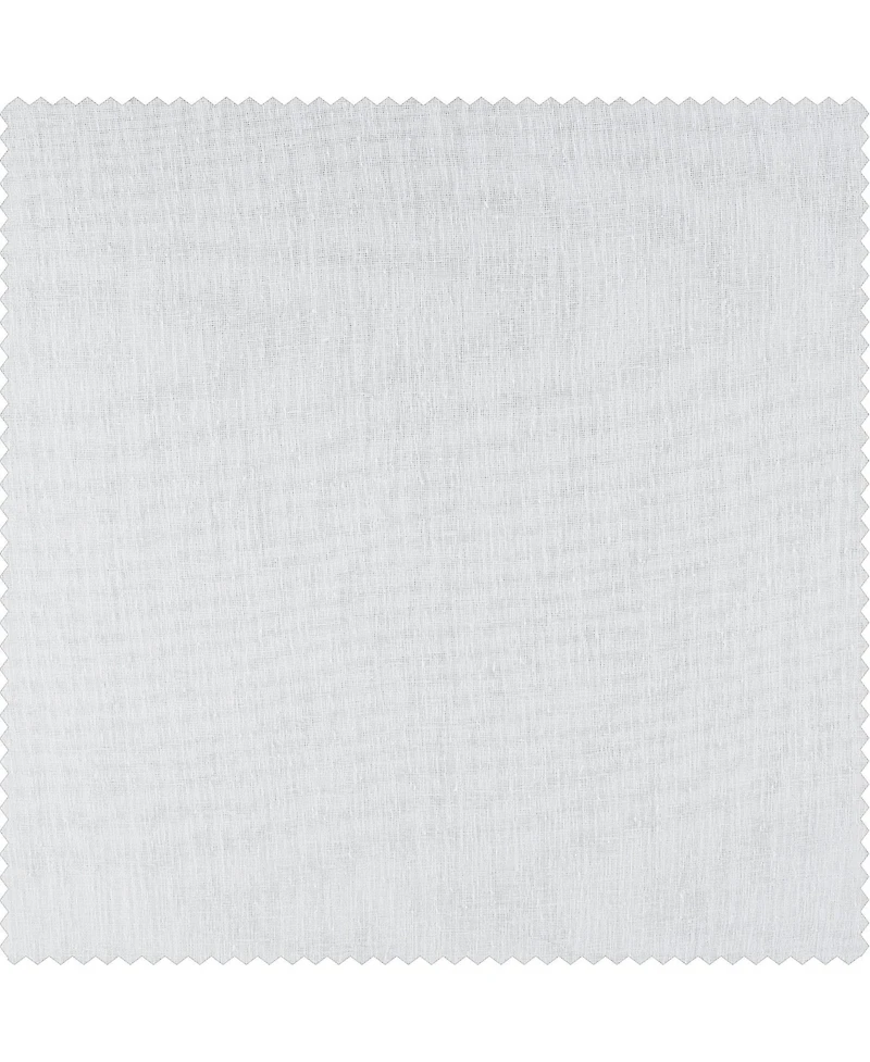 Half Price Drapes Aspen White Grommet Textured Faux Linen Sheer Curtain