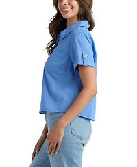 Bcx Juniors' Short-Sleeve Button-Up Shirt