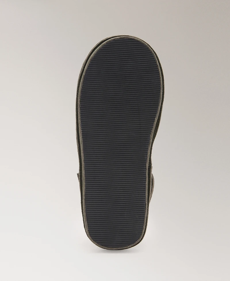 Mango Women's Sheepskin-Lined Leather Slippers