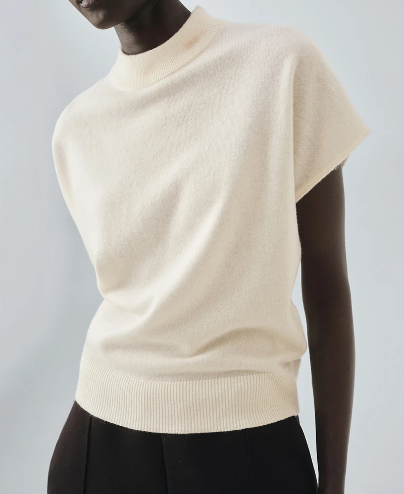 Mango Women's High Collar Wool Sweater