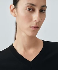 Mango Women's Wool V-Neck Sweater