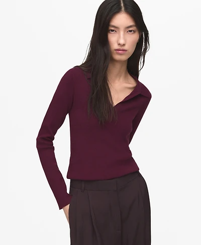 Mango Women's Long-Sleeved Polo-Neck Sweater