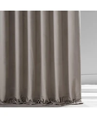 Half Price Drapes Library Taupe Signature Plush Velvet Hotel Blackout Curtain
