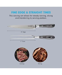 Messermeister Avanta Damascus 2 Pc Carving Set