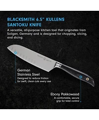 Messermeister Blacksmith Santoku Knife with Kullens / 6.5”