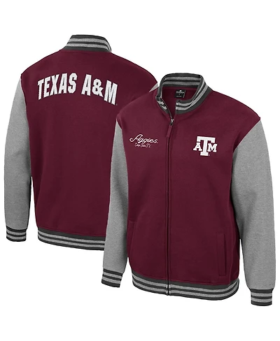 Colosseum Men's Maroon Texas A&M Aggies Ambi-Turner Full-Zip Varsity Jacket