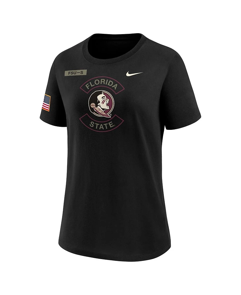 Nike Women's Black Florida State Seminoles 2025 Military Appreciation Dri-fit T-Shirt
