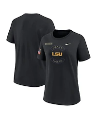 Nike Women's Black Lsu Tigers 2025 Military Appreciation Dri-fit T-Shirt