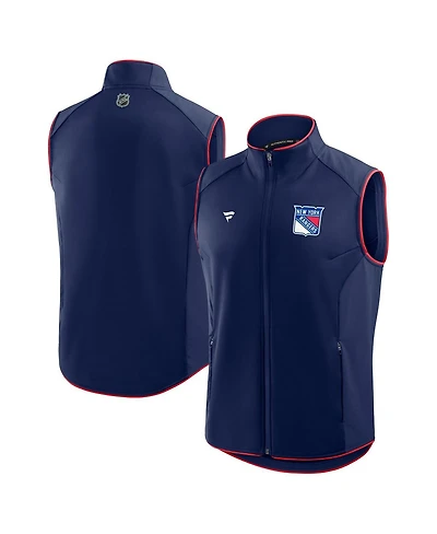 Fanatics Men's Navy New York Rangers Authentic Pro Rink Full-Zip Vest