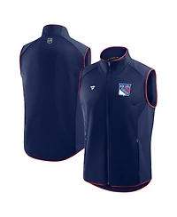 Fanatics Men's Navy New York Rangers Authentic Pro Rink Full-Zip Vest