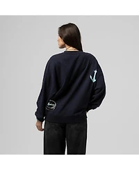 Mitchell & Ness Women's Deep Sea Blue Seattle Kraken Vintage Crewneck Sweatshirt