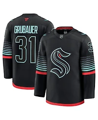 Fanatics Men's Philipp Grubauer Black Seattle Kraken Alternate Premium Player Jersey