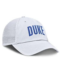 Nike Men's White Duke Blue Devils Club Campus Trucker Adjustable Hat