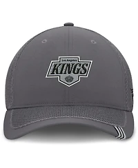 Fanatics Men's Gray Los Angeles Kings Clincher Team Stripes Flex Hat