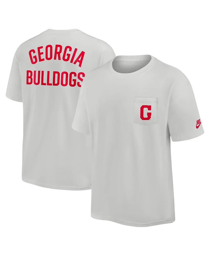 Nike Men's Gray Georgia Bulldogs Legacy 2-Hit Max90 Pocket T-Shirt